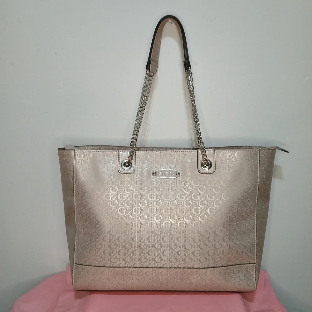 GUESS Quincey Lilac Large Tote No Call Out Original Baddie Bad 